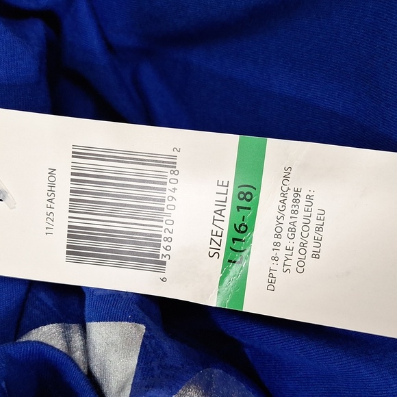 Guess NEW Kids Blue Logo Sporty Streetwear Pullover Short Sleeve T-Shirt Size L - Picture 8 of 10